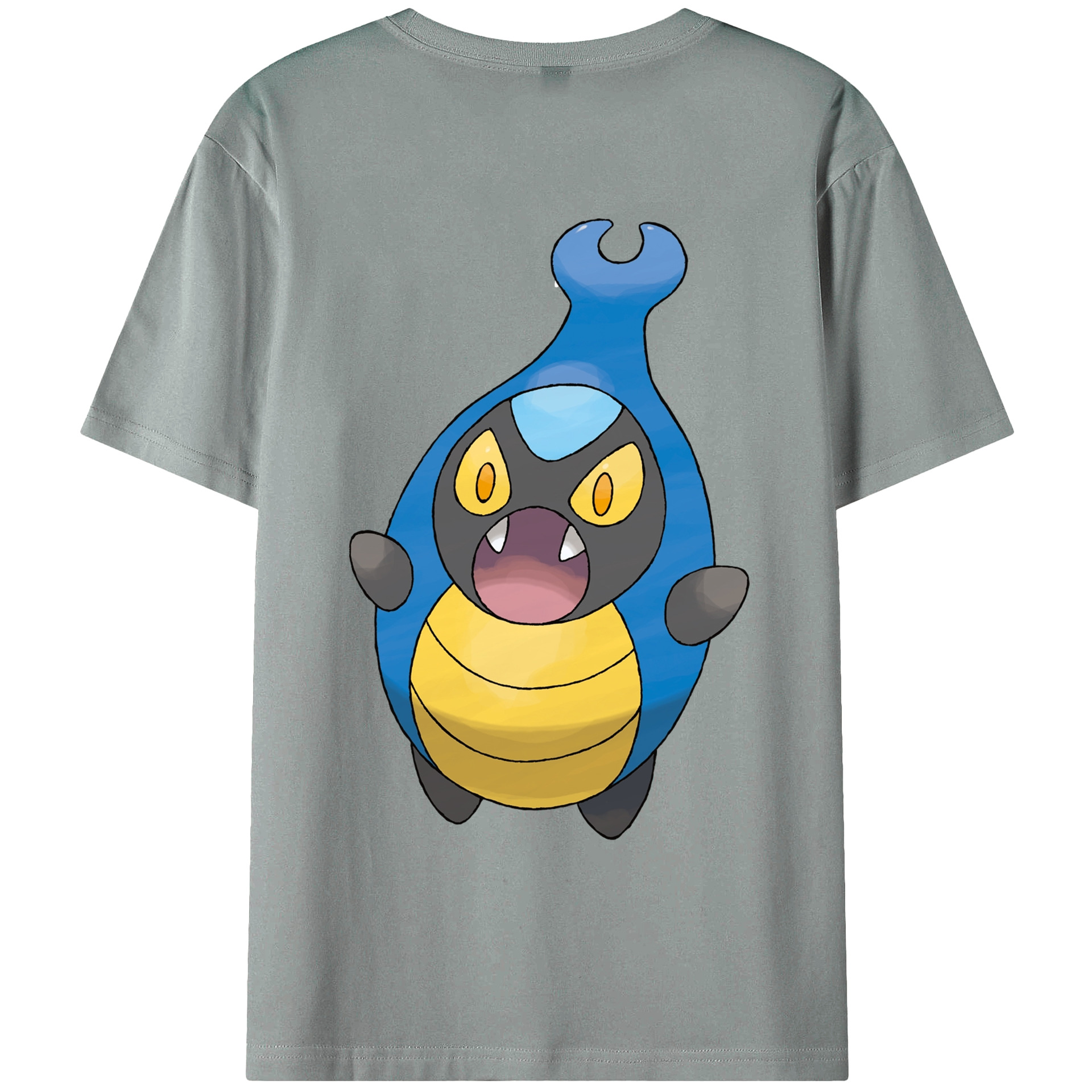 （画像用） ポケットモンスター Pokémon 綿100％ メンズ半袖Tシャツ（バックプリント） 通気性